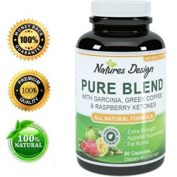Pure Garcinia Cambogia, Green Coffee Bean & Raspberry Ketones Complex + Green Tea – Highest Grade Pure Blend, Quality & Premium Formula – Doctor Recommended Dosages, Guaranteed By Natures Design