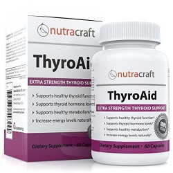 #1 Thyroid Supplement to Support Symptoms of An Underactive Thyroid Gland – Natural Herbal Formula For Low Thyroid Function With L-Tyrosine, Kelp and Ashwaganda to Support a Healthy Metabolism, Promote Weight Loss and Increase Energy – 60 Capsules