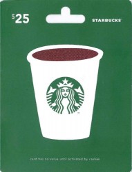 Starbucks Gift Card $25