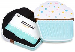 Amazon.com Birthday Cupcake Gift Card Tin – $50