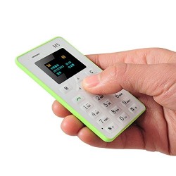 Fsmart® M5 Mini Card Cell Phone 1.0’lcd Ultra Slim Student Version Smartphone Partner(Green)