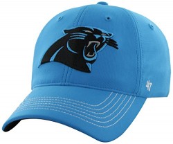 NFL Carolina Panthers ’47 Brand Game Time Closer Stretch Fit Hat, Glacier Blue, One Size Stretch