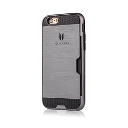 Helix Gear Air Stealth One – iPhone 6/6s Super Light-weight Smart Phone Case With Hidden Card Pocket – includes Helix Gear’s Comprehensive 1 Year Customer Protection Program (Silver)