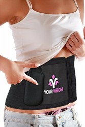 Powerful Waist Trimmer – Weight Loss Waist Trainer Ab Belt Getting Results, Burning Belly Fat, Best Fitness & Exercise Workout Equipment For Abs, Lower Back Support And Detachable Pocket