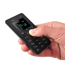 Fsmart®M5 Mini Card Cell Phone 1.0’lcd Ultra Slim Student Version Smartphone Partner(Black)