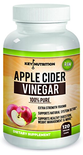Apple Cider Vinegar 1500mg, 100% Organic, Pure & Raw – Healthy Blood Sugar, Weight Loss, Digestion & Detox Support – 60 Day Supply.