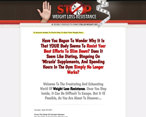 Stop Weight Loss Resistance